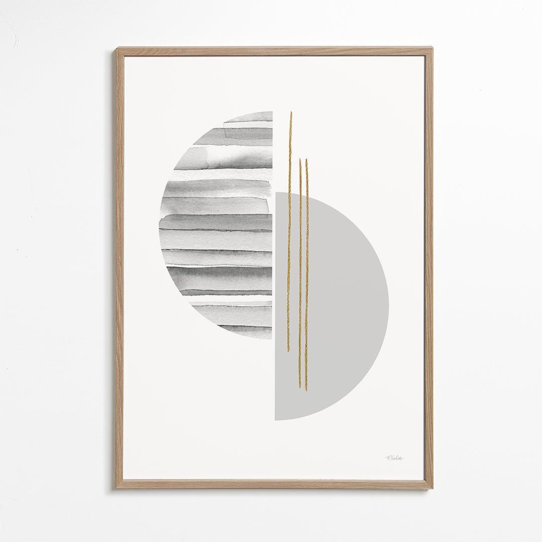 Horizontal lines with gold