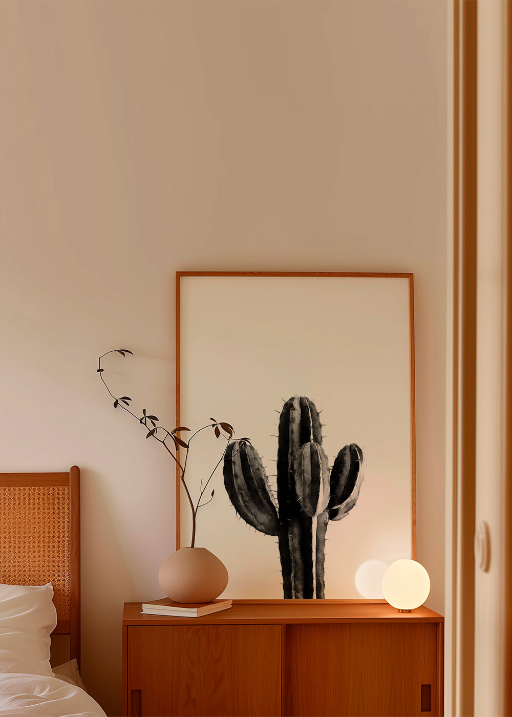 Cactus Black and White 03