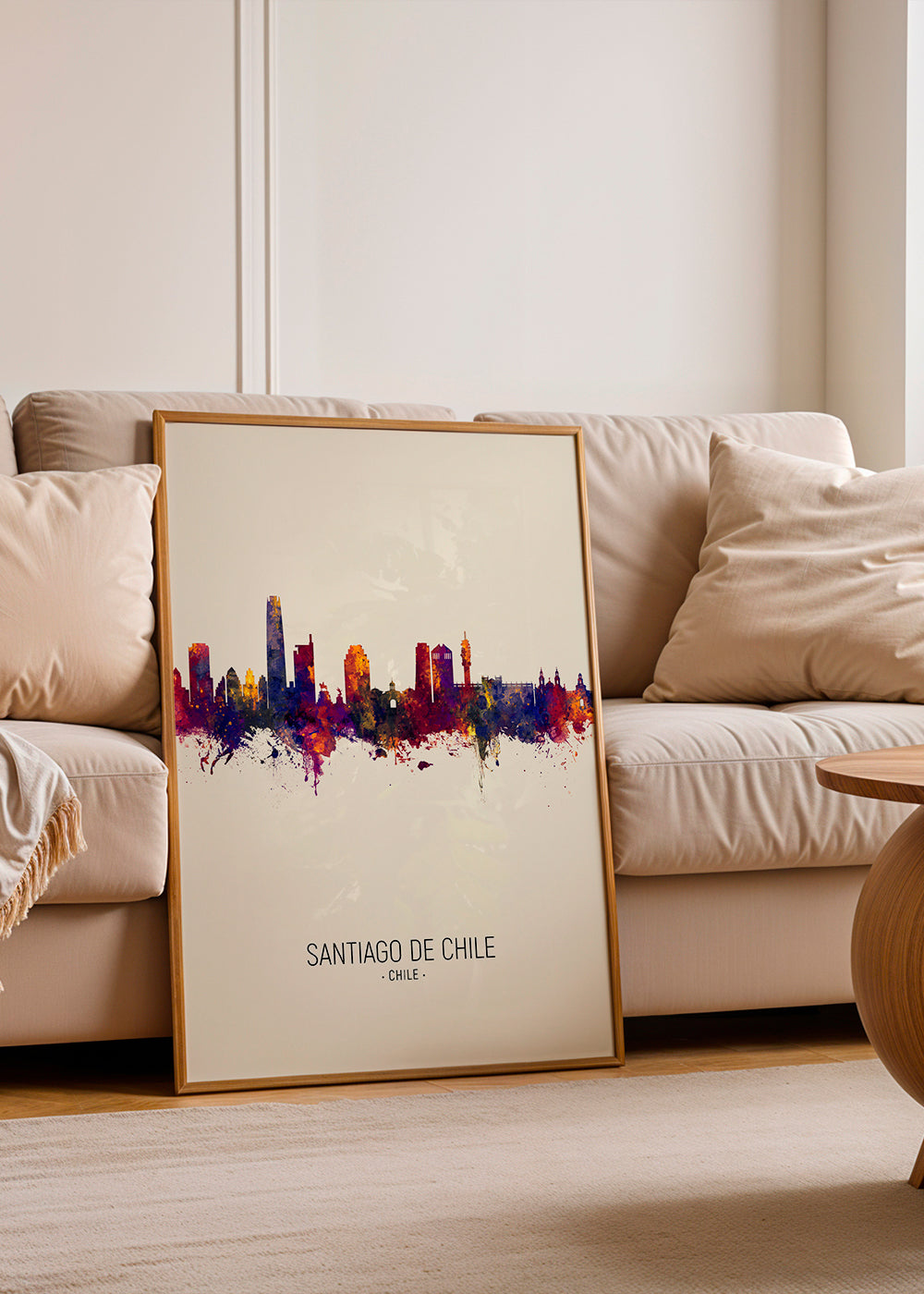Santiago de Chile Skyline beige