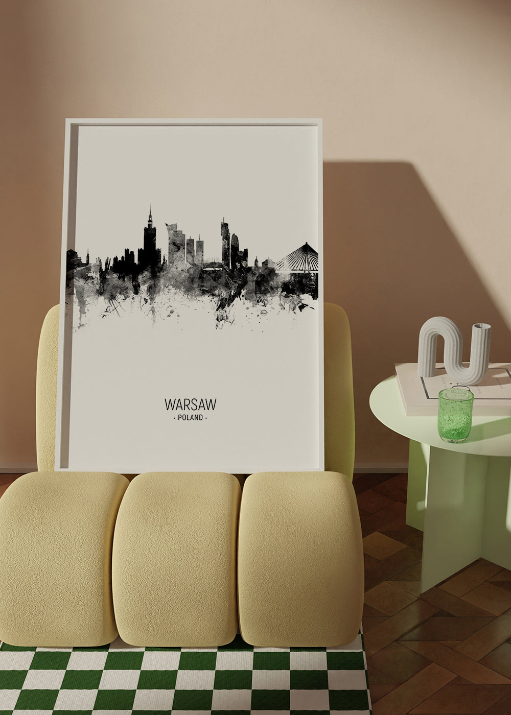 Warsaw Skyline blanco y negro