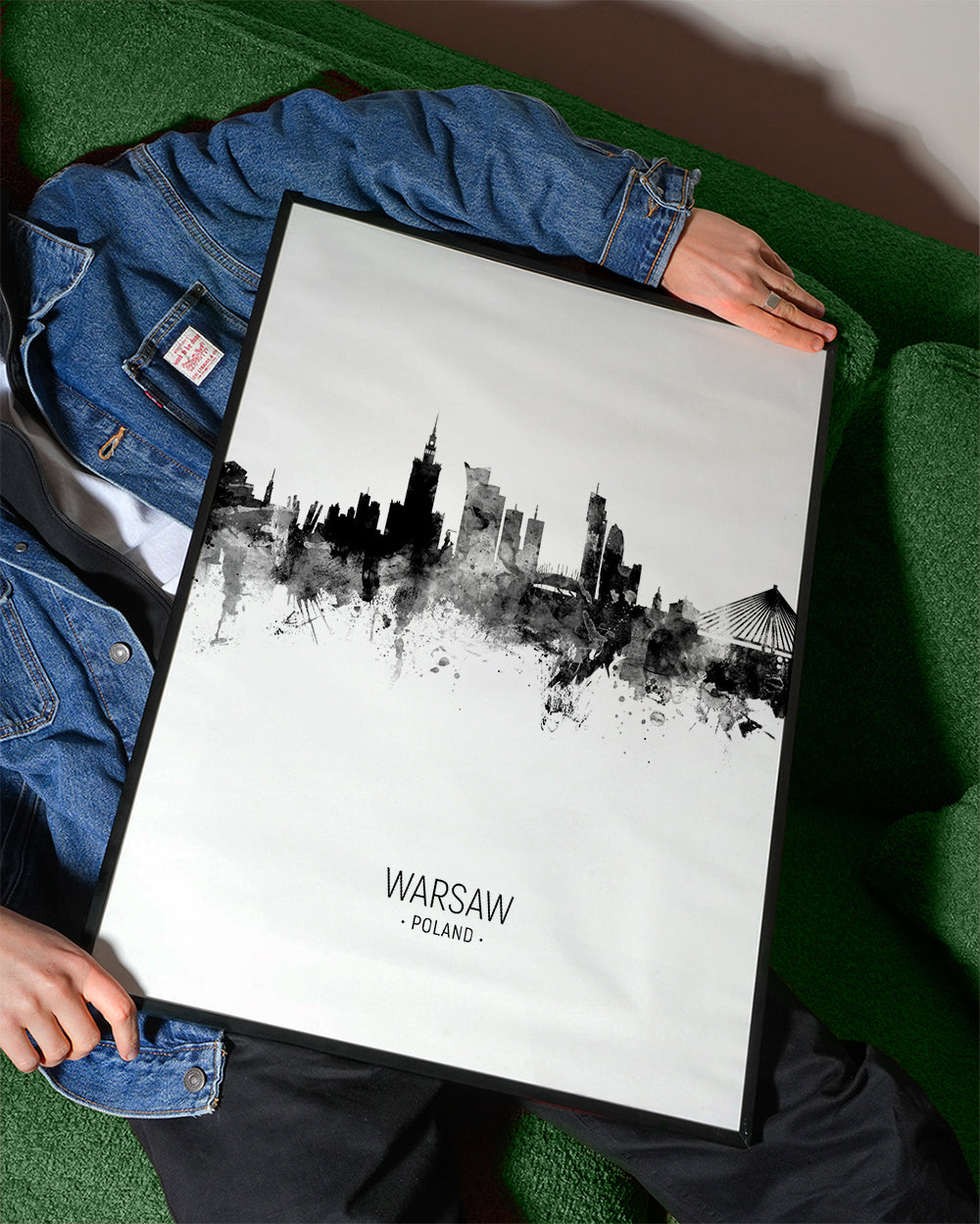 Warsaw Skyline blanco y negro