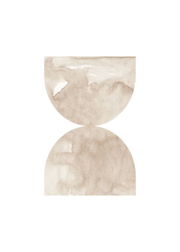 Watercolor shapes Nº8 - beige tones
