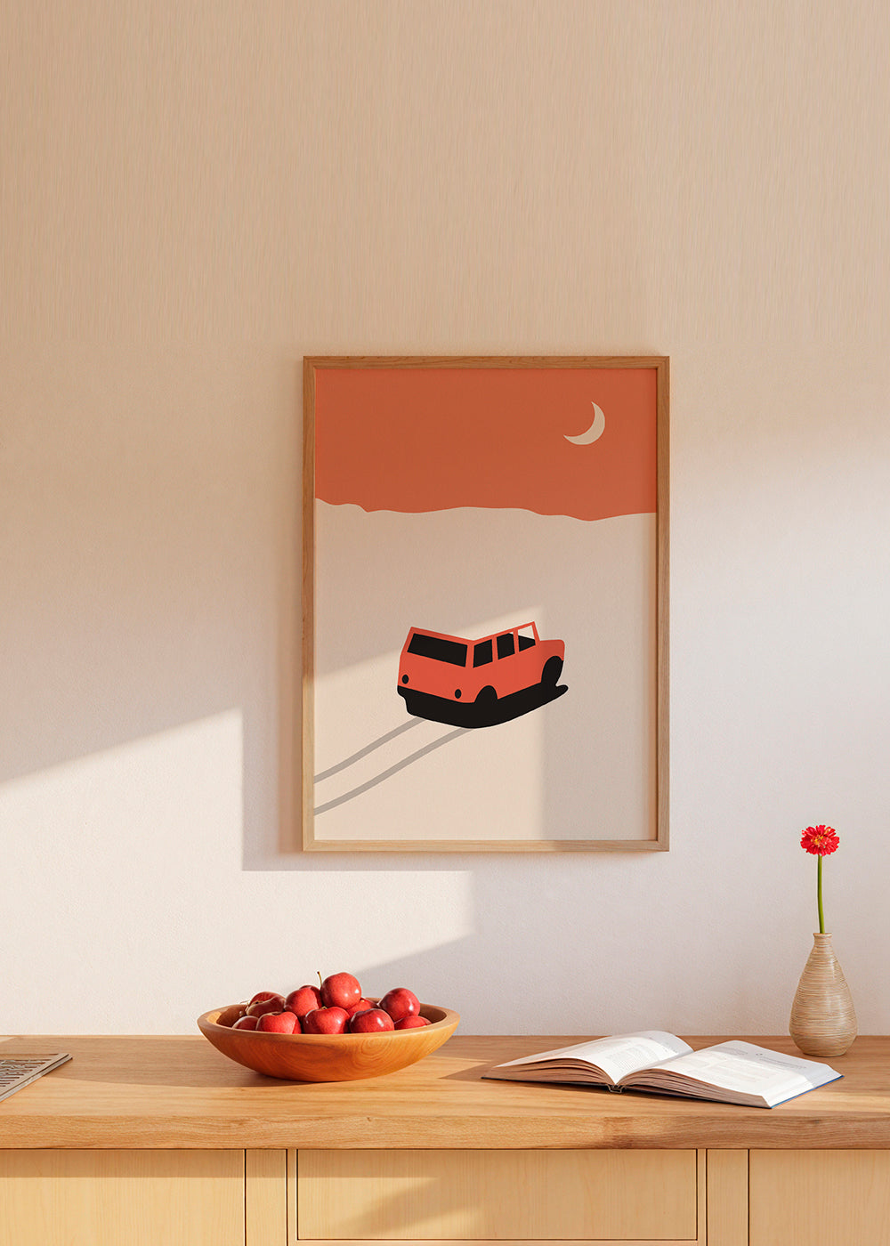 Red Car in Desert