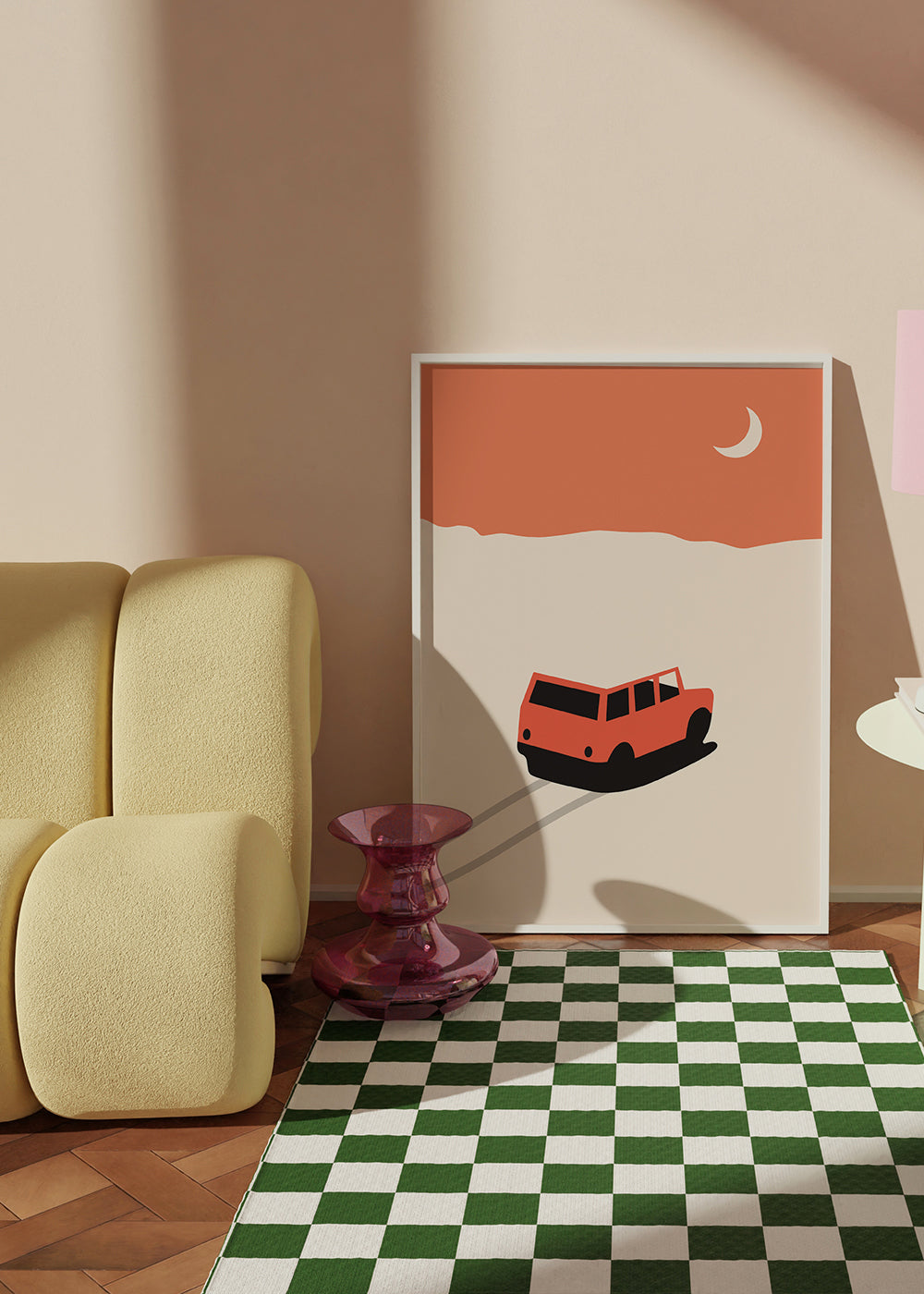 Red Car in Desert