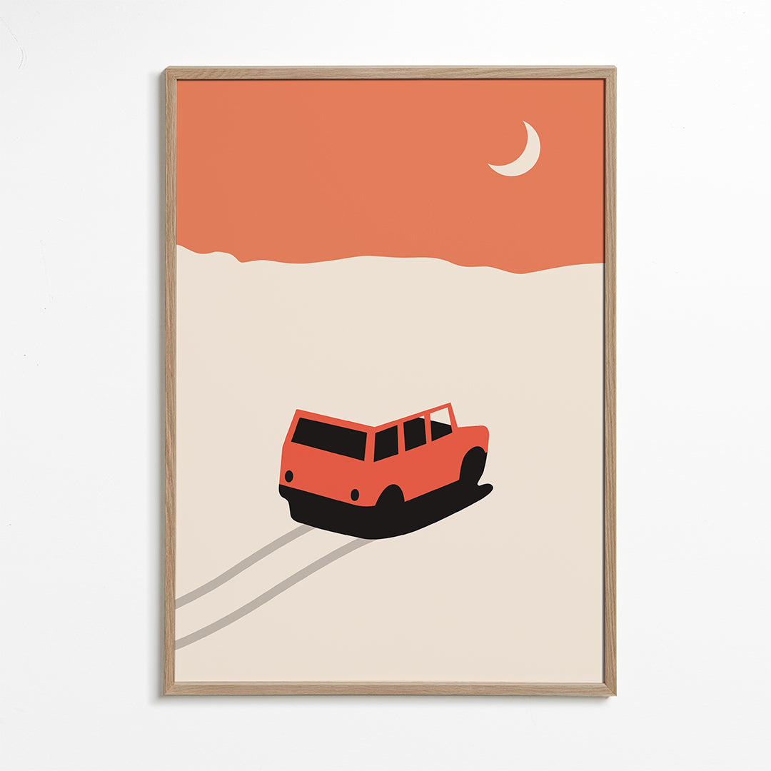 Red Car in Desert