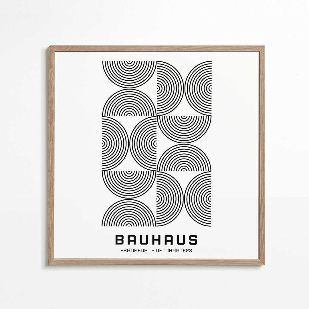Bauhaus Black and White Exhibition Poster 1923 - Square