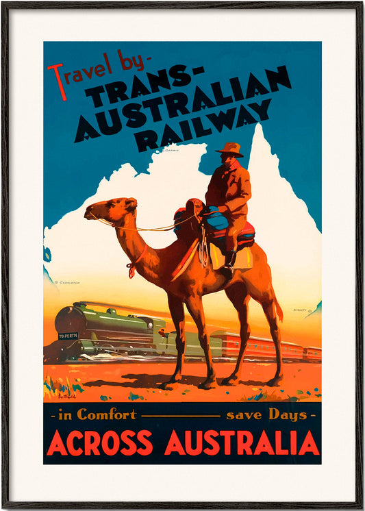 Trans Australian Railway Poster - Vintage Travel Poster