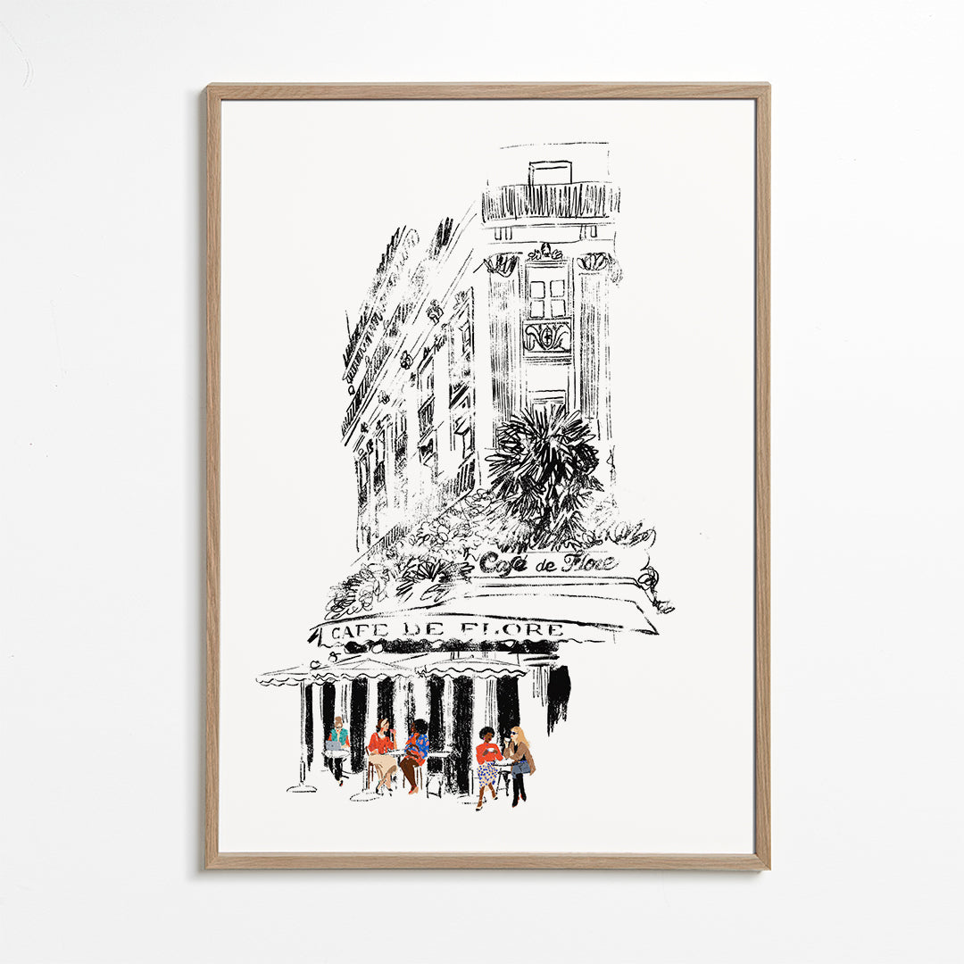 Ilustración Café de Flore Paris_wf