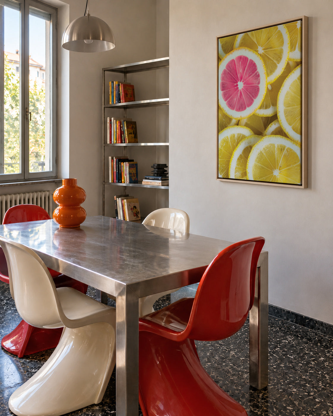 The pink lemon - Framed canvas in an interior