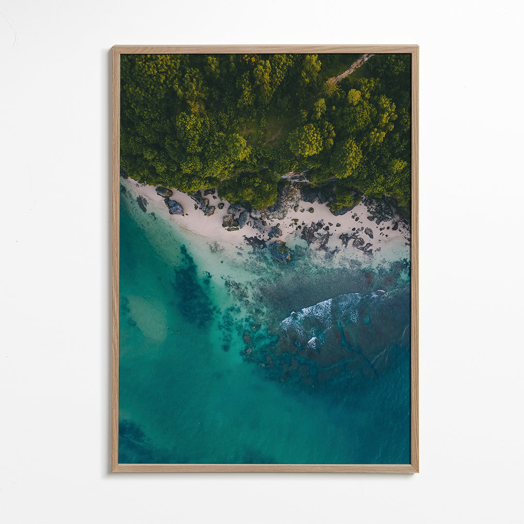 Rocky seaside airview