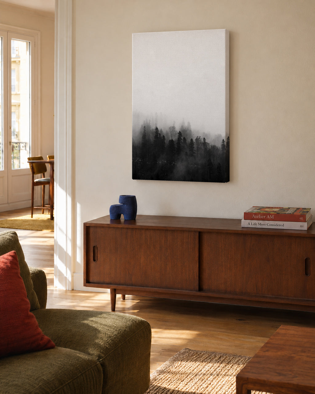 Haunted forest - Unframed canvas in an interior