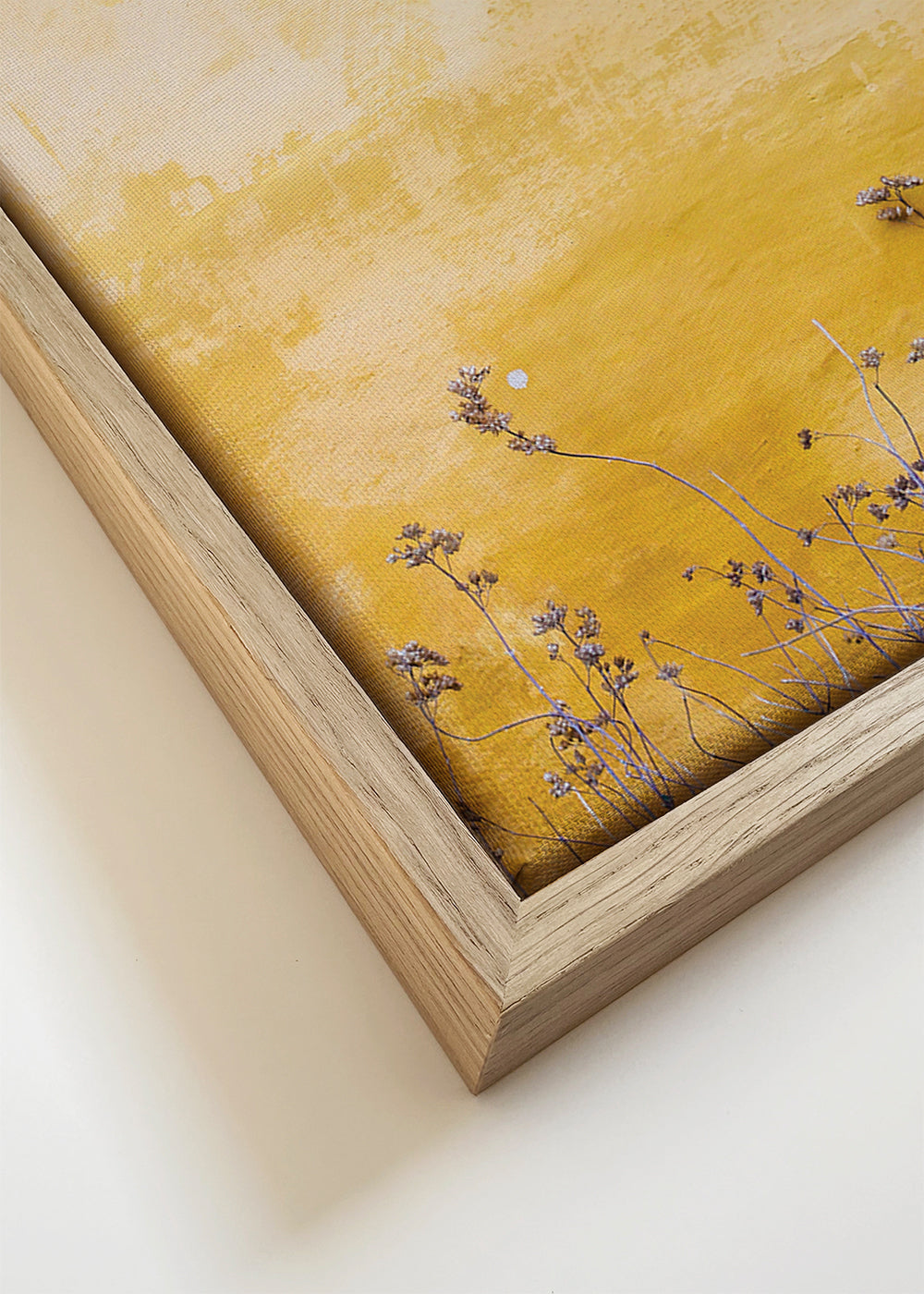 Stampa botanica: muro testurizzato con fiori secchi