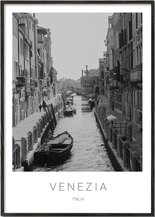 Poster di città — Canale di Venezia in bianco e nero