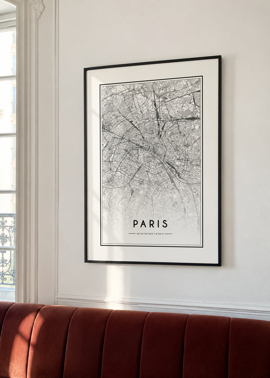 Paris map - Framed poster in an interior