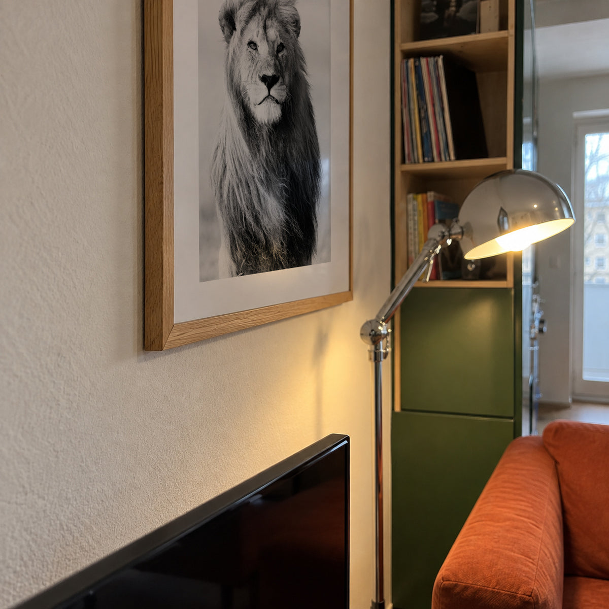 Majestic lion - Framed poster detail