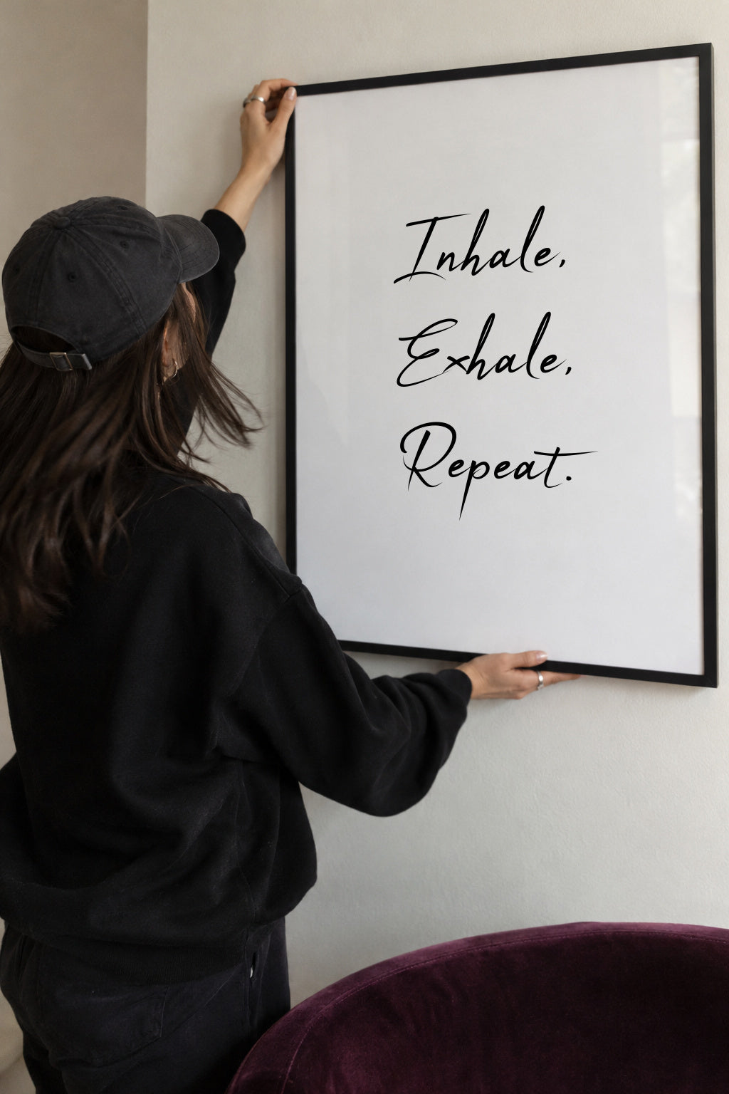 Inhale, Exhale, Repeat - Framed poster detail