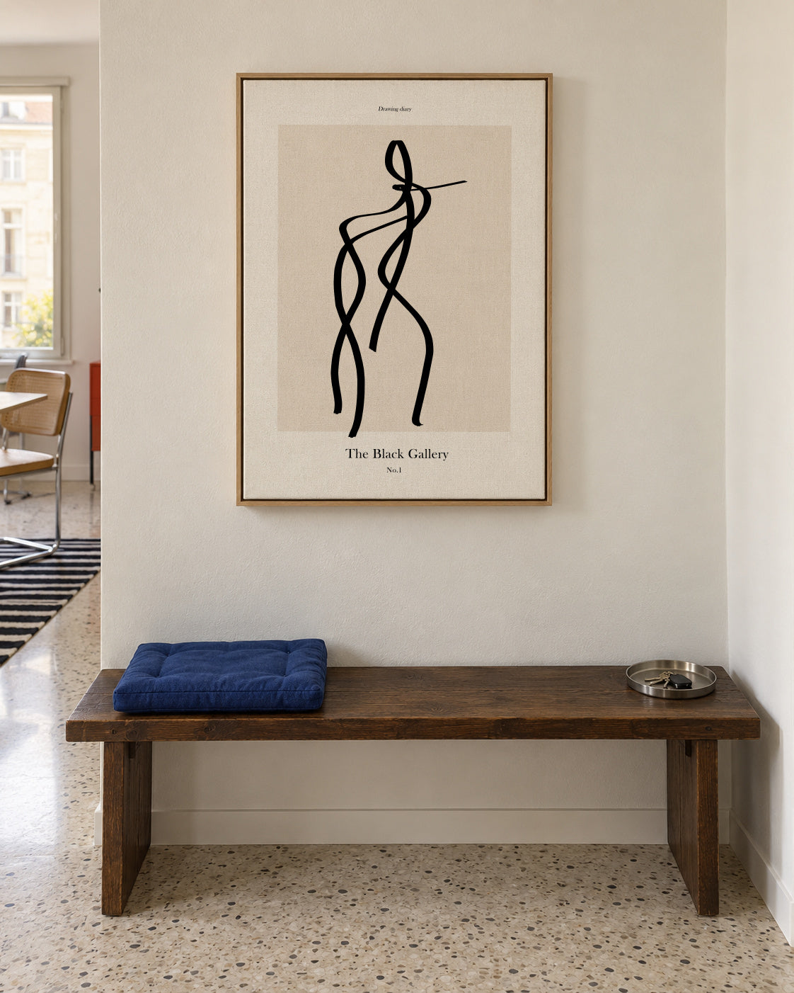 The Black Gallery 1 - Framed canvas in an interior