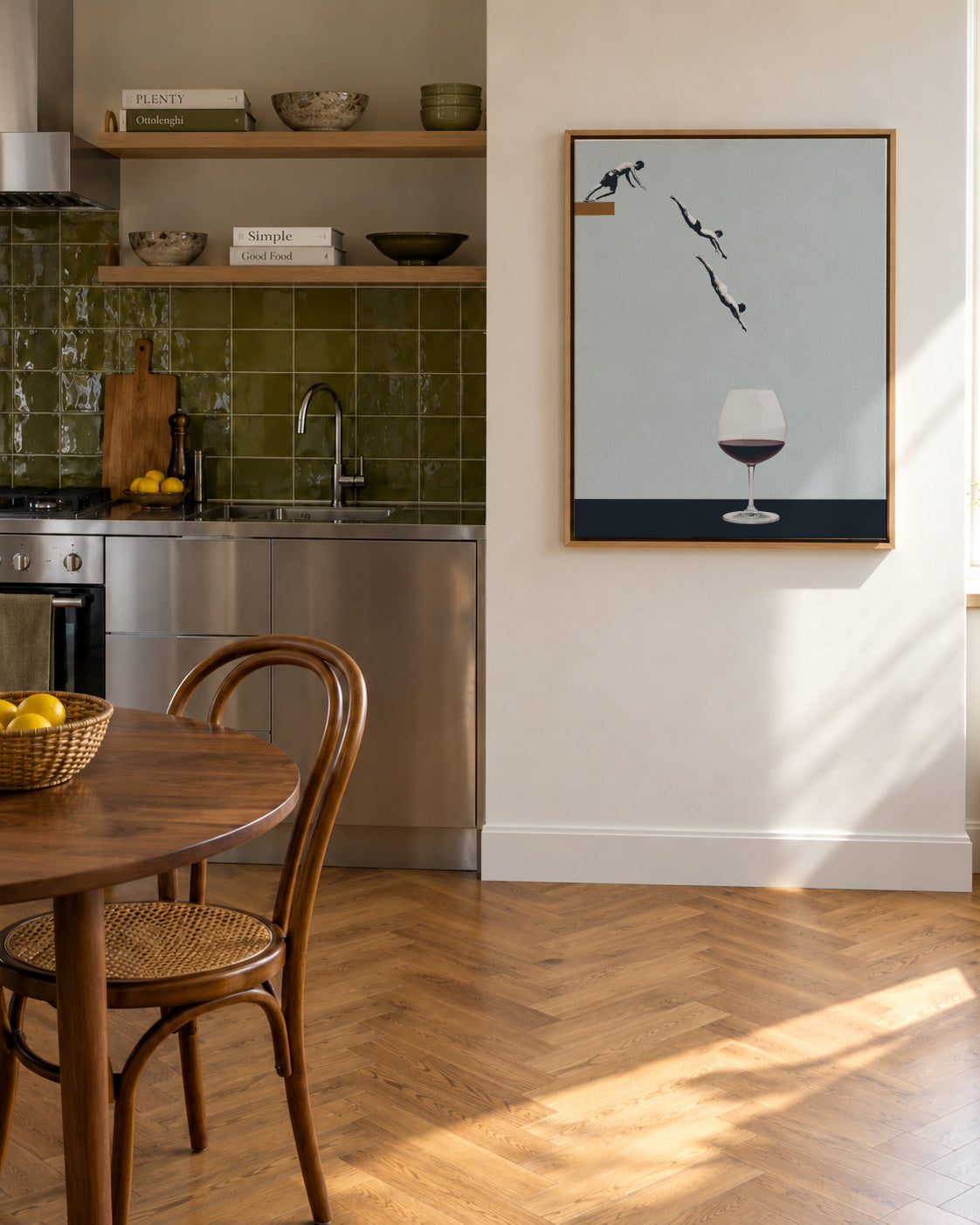 Your best friends forget you get old - Framed canvas in an interior