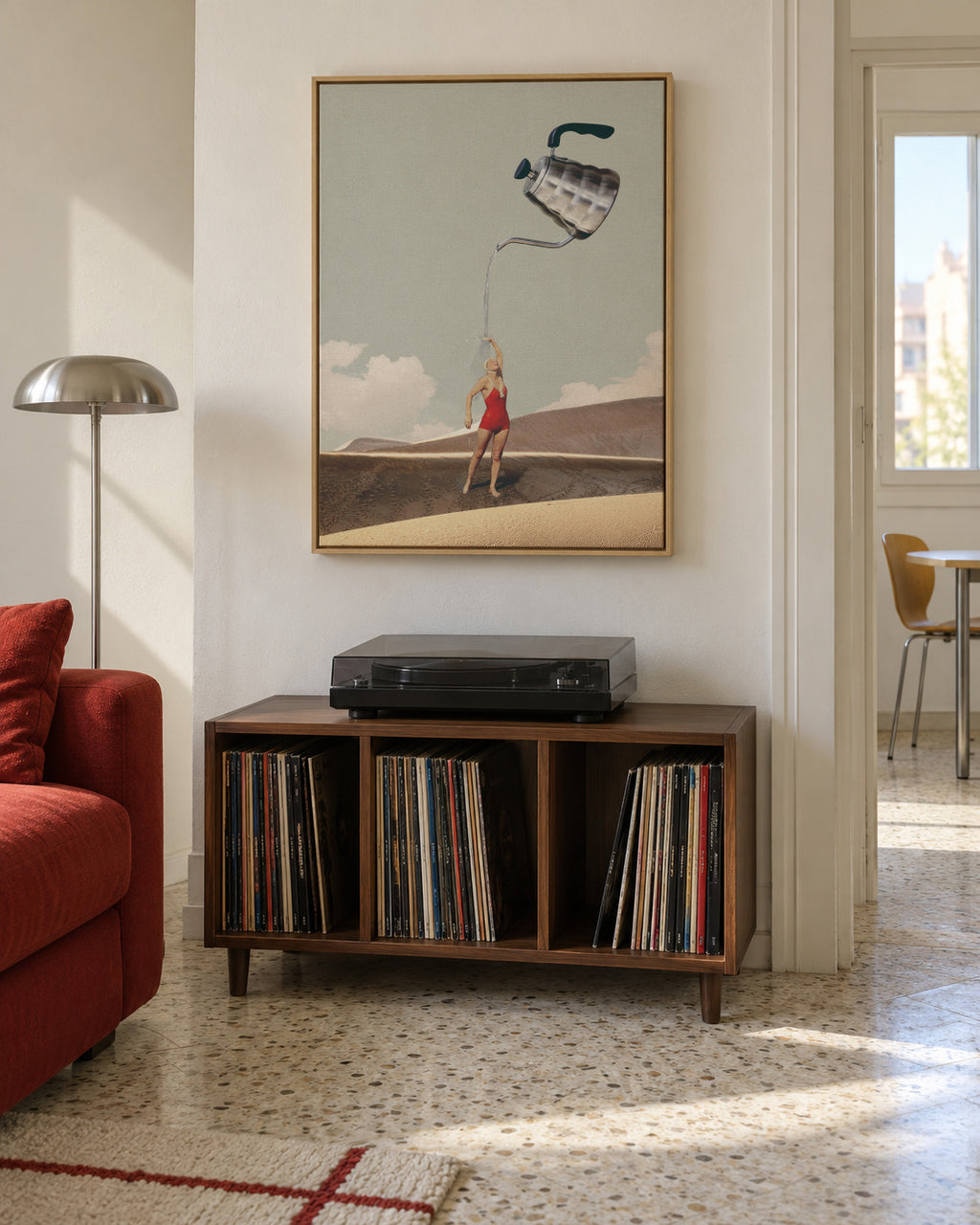 Stay hydrated - Framed canvas in an interior