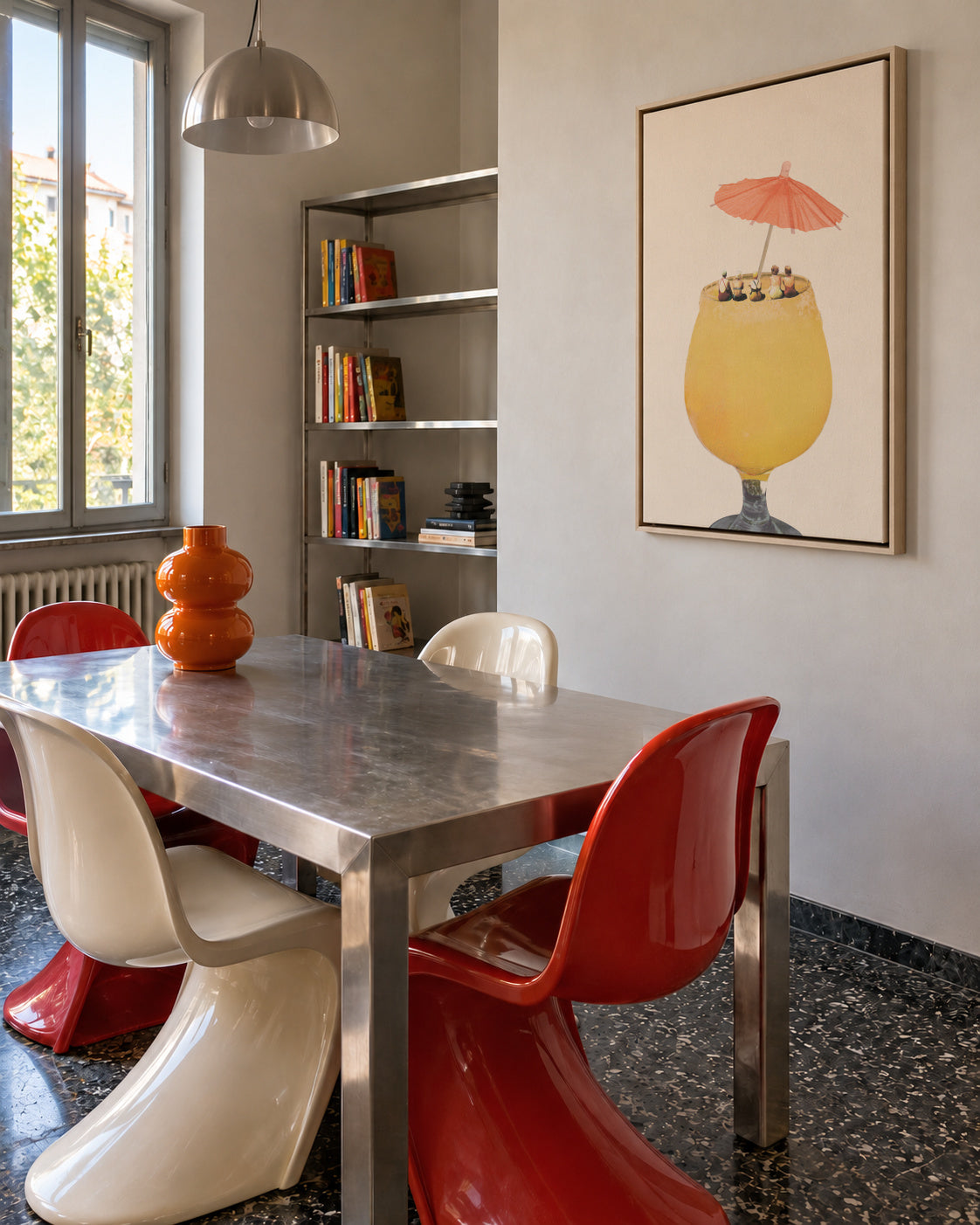 Holiday in a glass 2 - Framed canvas in an interior