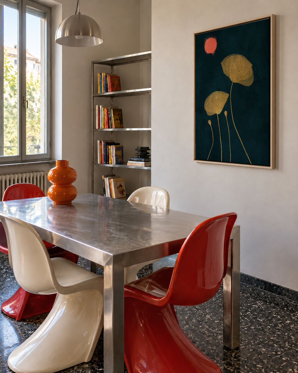 Midnight lovers - Framed canvas in an interior