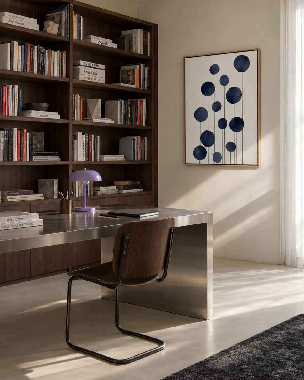 Waterflowers - Framed canvas in an interior