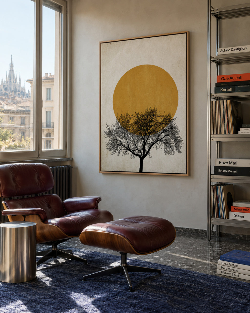 Winter sunrise - Framed canvas in an interior