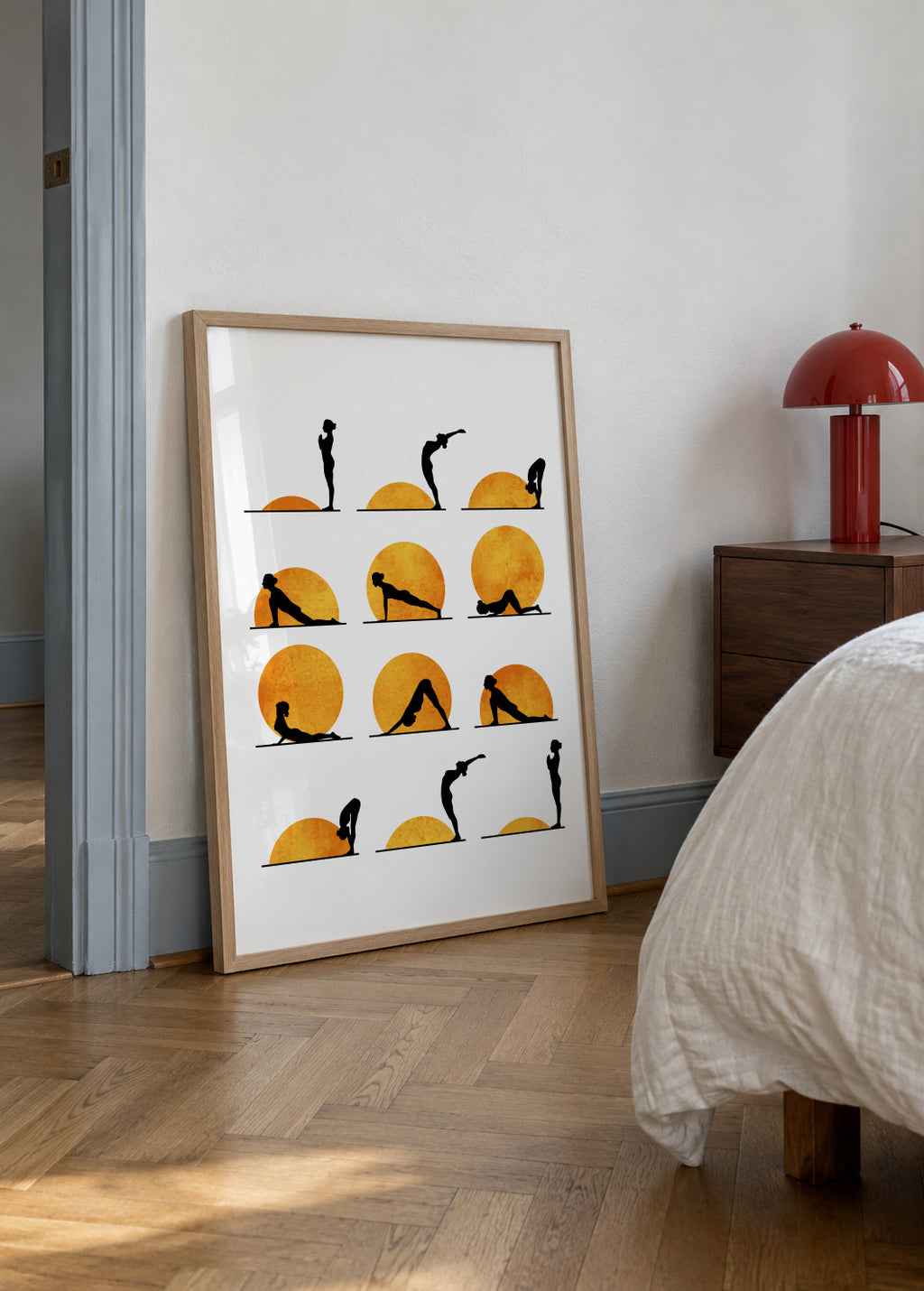 Yoga - Framed poster in an interior