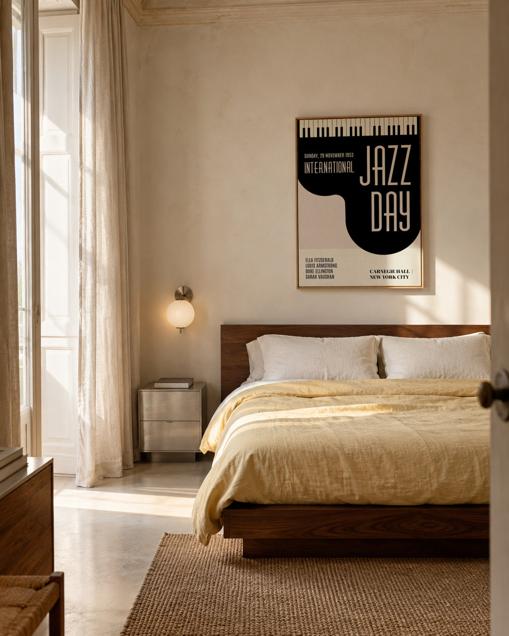 Jazz days - Framed canvas in an interior