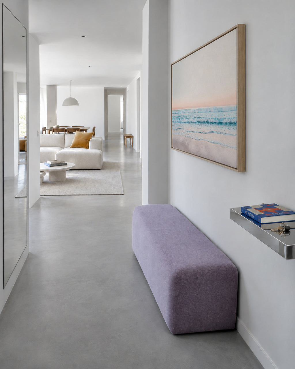 Serene - Framed canvas in an interior