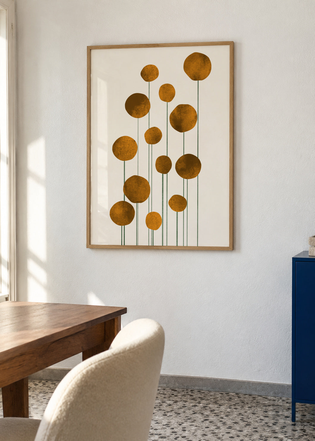 Waterflowers - No 3 - Framed poster in an interior