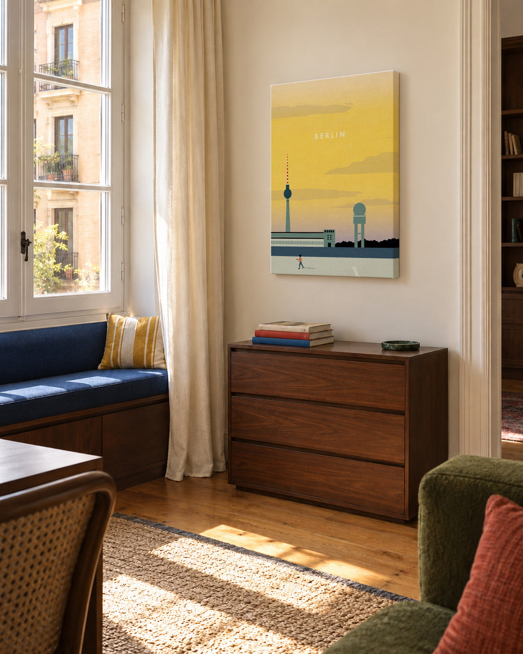 Berlin - Unframed canvas in an interior