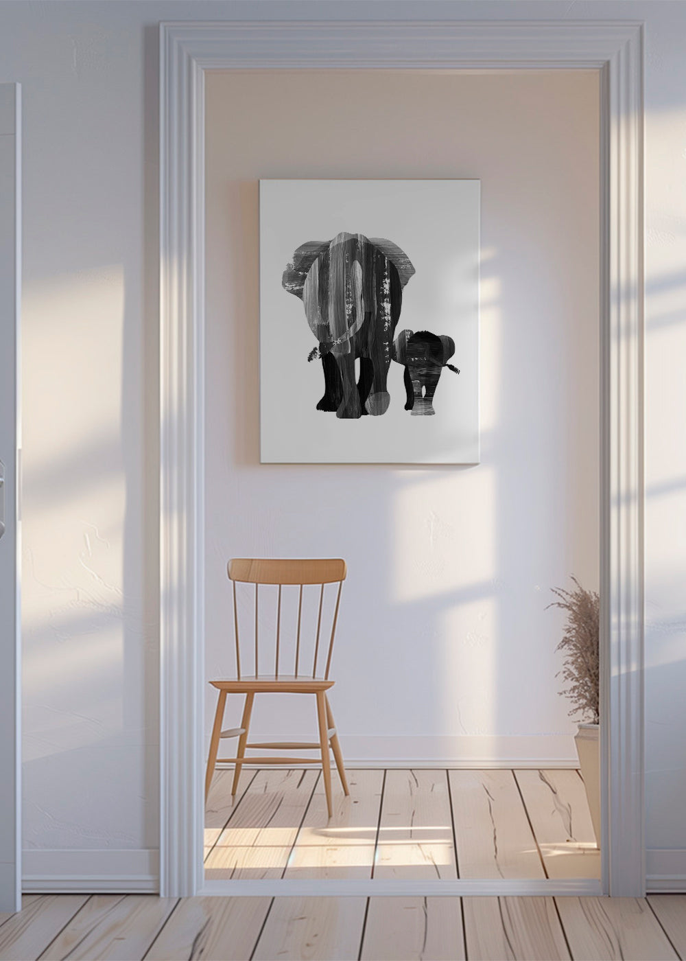 A walk together (black and white)