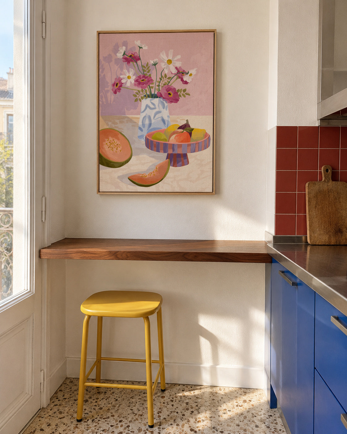 Fruit Break - Framed canvas in an interior