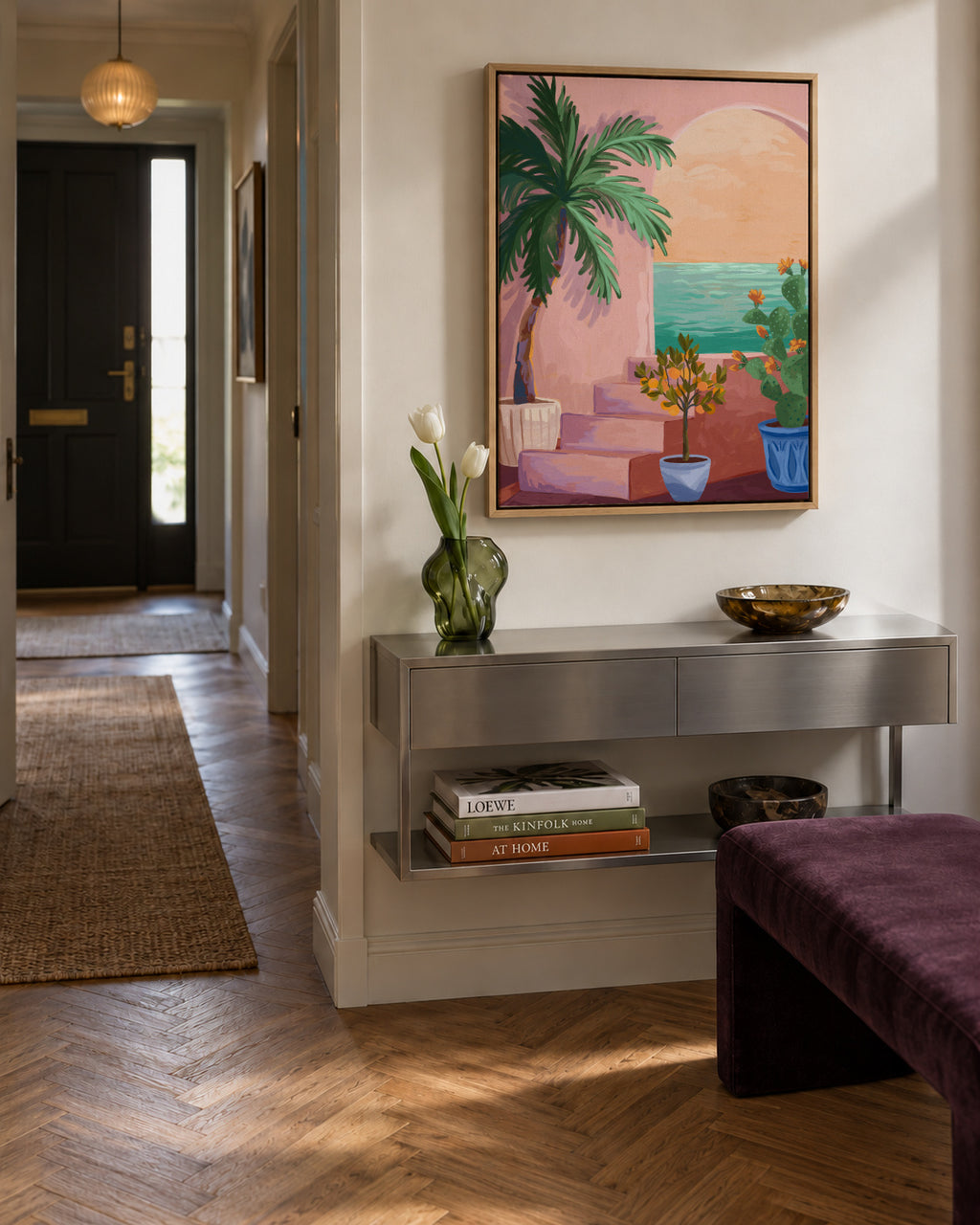 Stairway to Paradise - Framed canvas in an interior