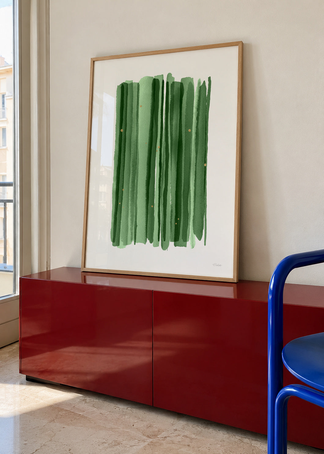 Spring tree textures - Framed poster in an interior