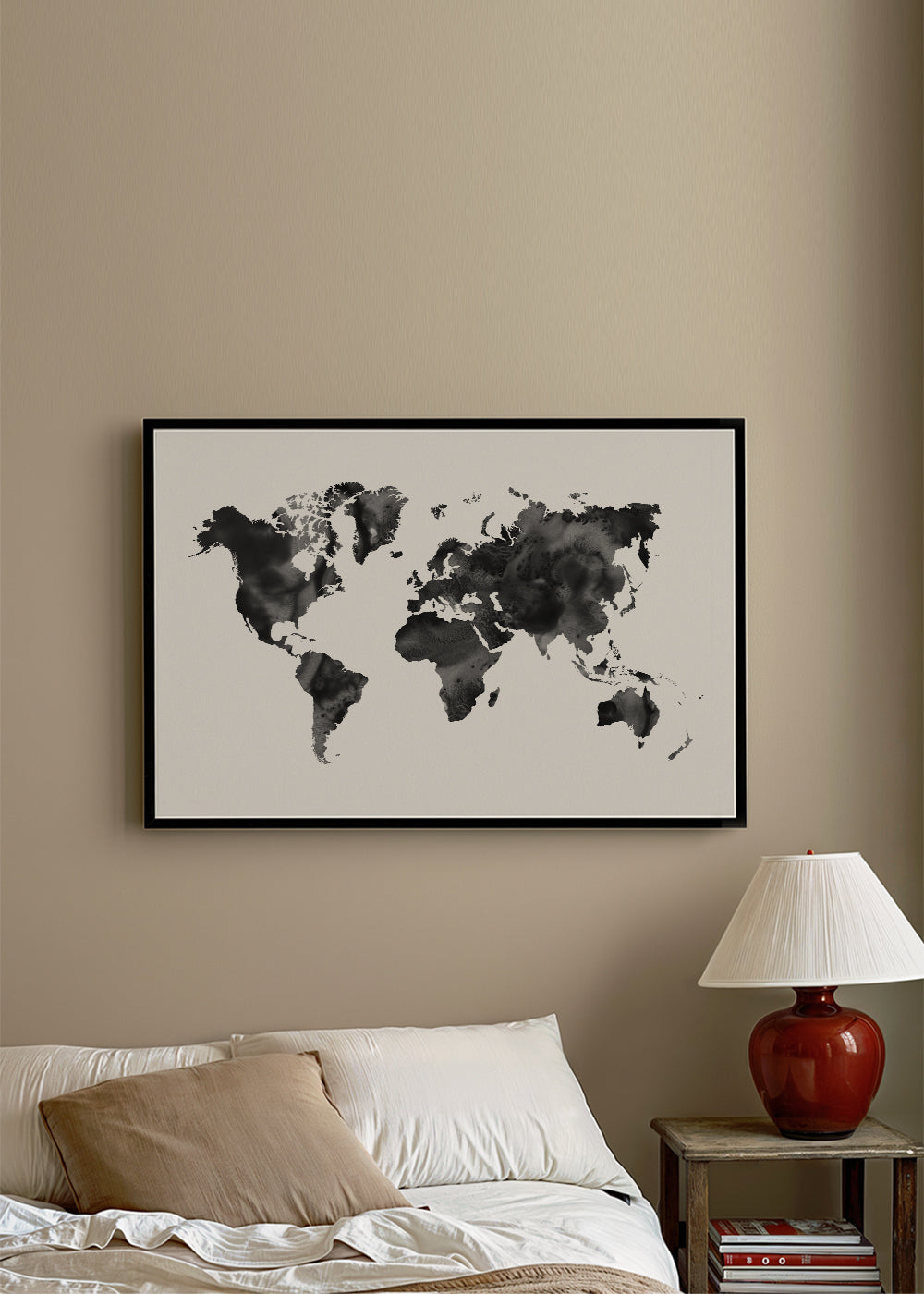 Black and white World Map