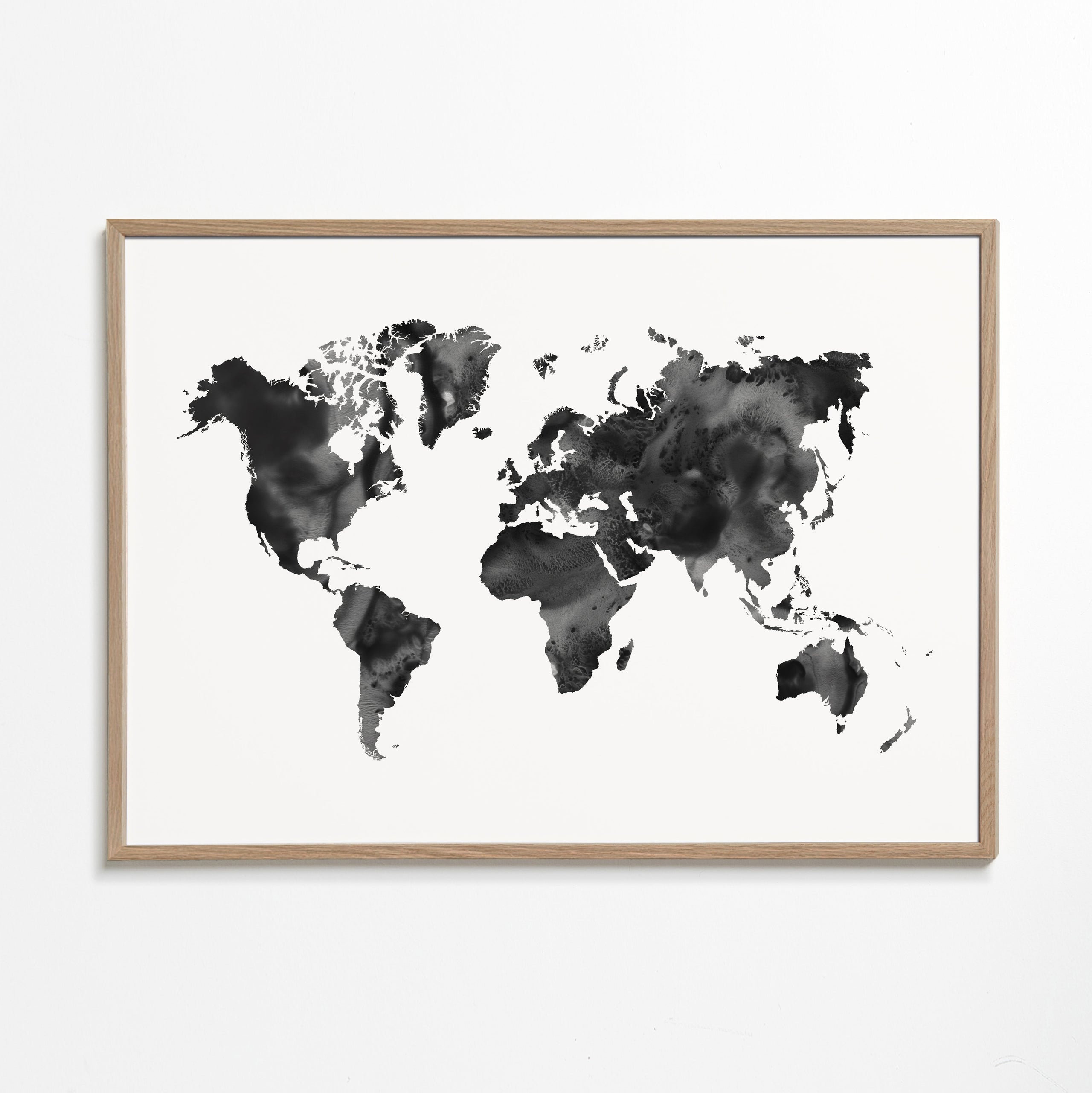 Black and white World Map