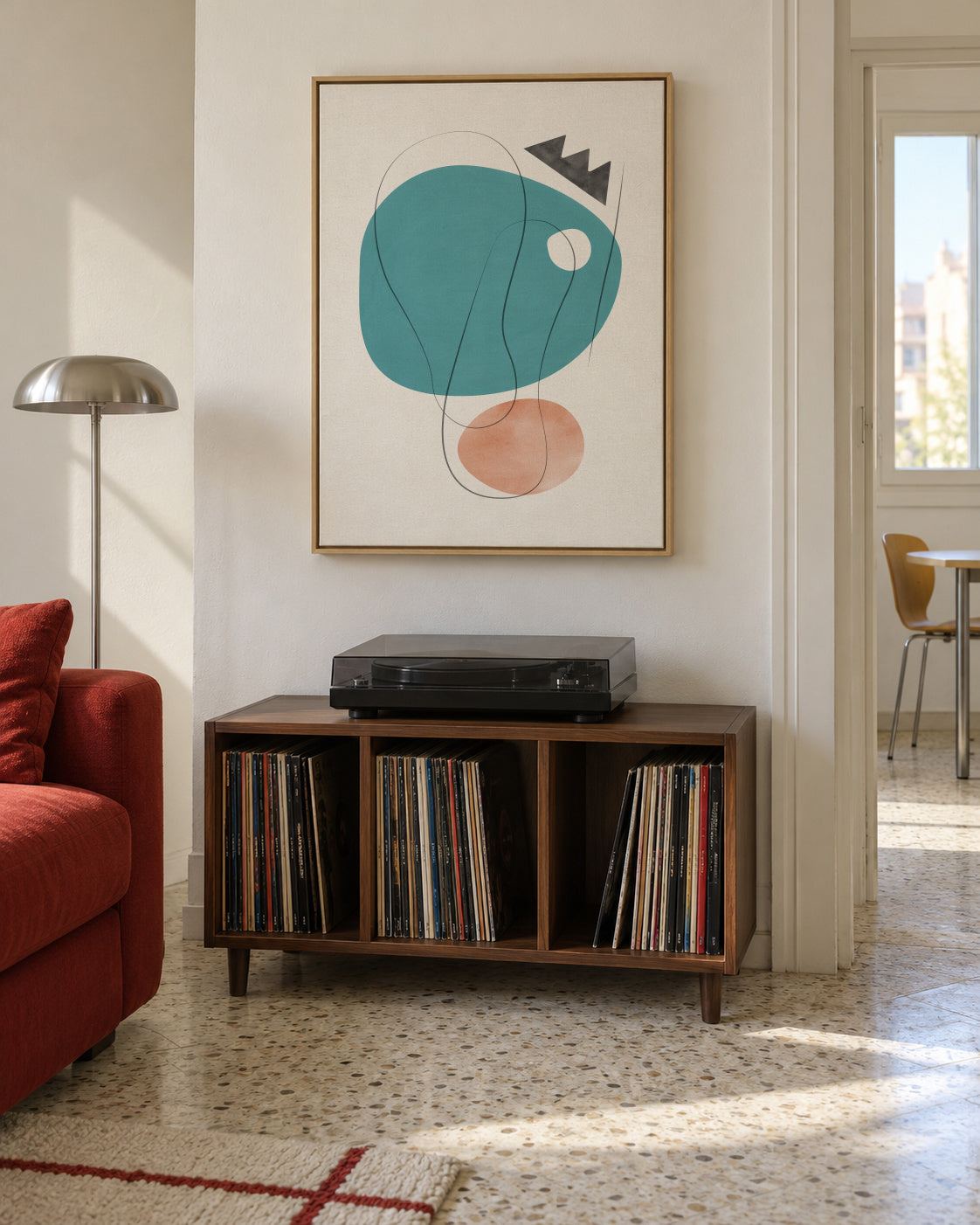 Abstract N 18 - Framed canvas in an interior
