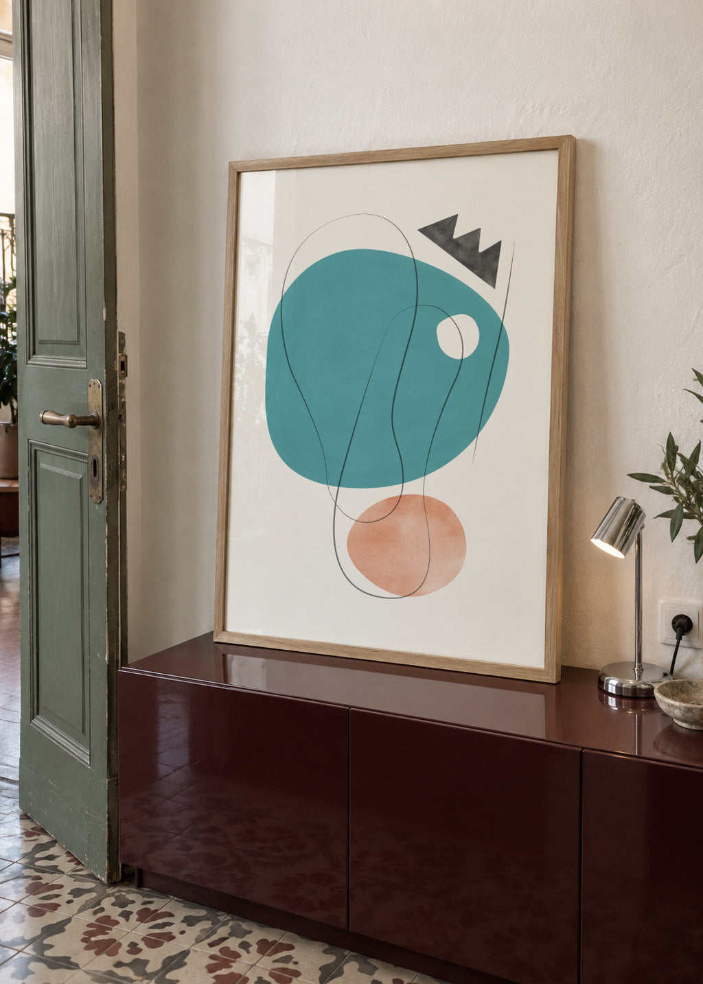 Abstract N 18 - Framed poster in an interior