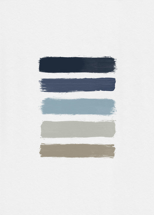 Blue & taupe stripes