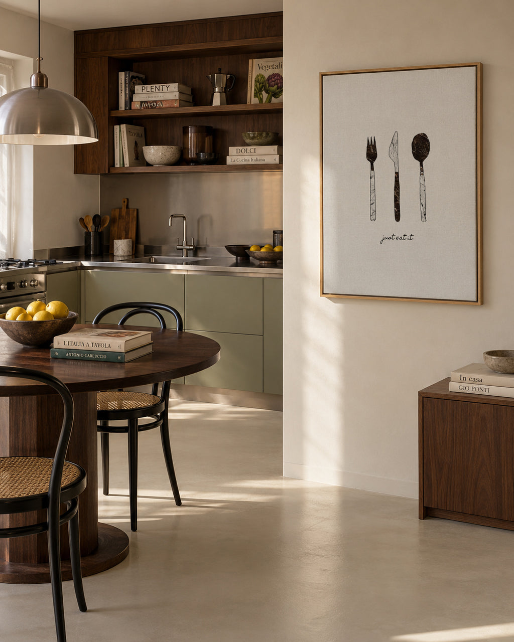 Just eat it - Framed canvas in an interior