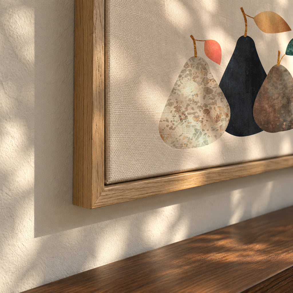Pears - Framed canvas detail