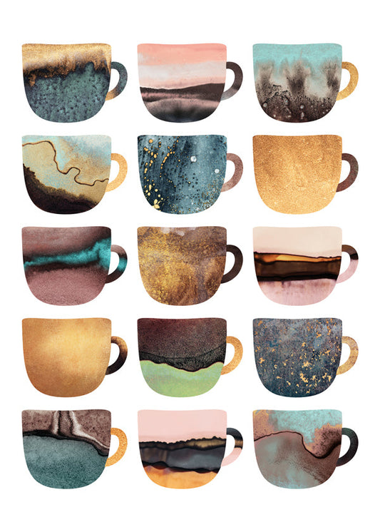 Pretty earthy coffee cups