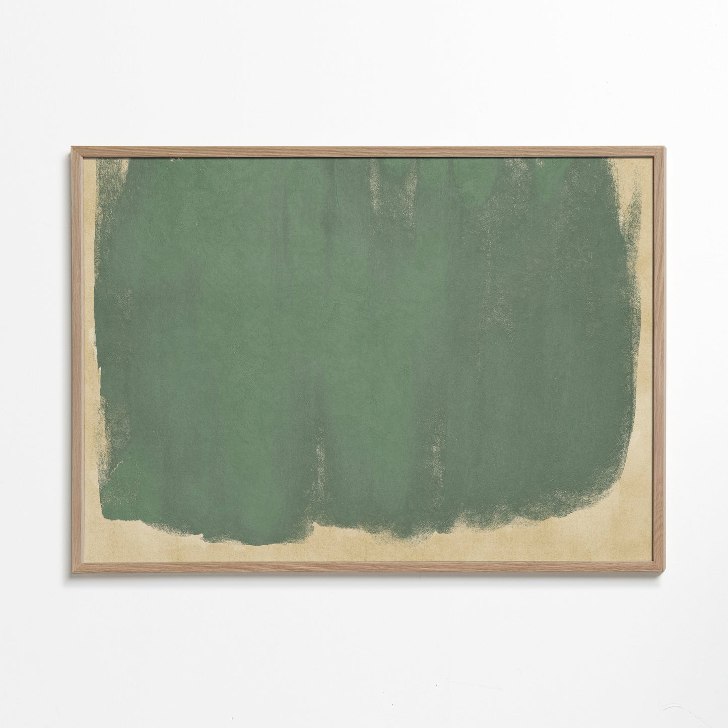 Minimal Abstract Green Colorfield Painting 01