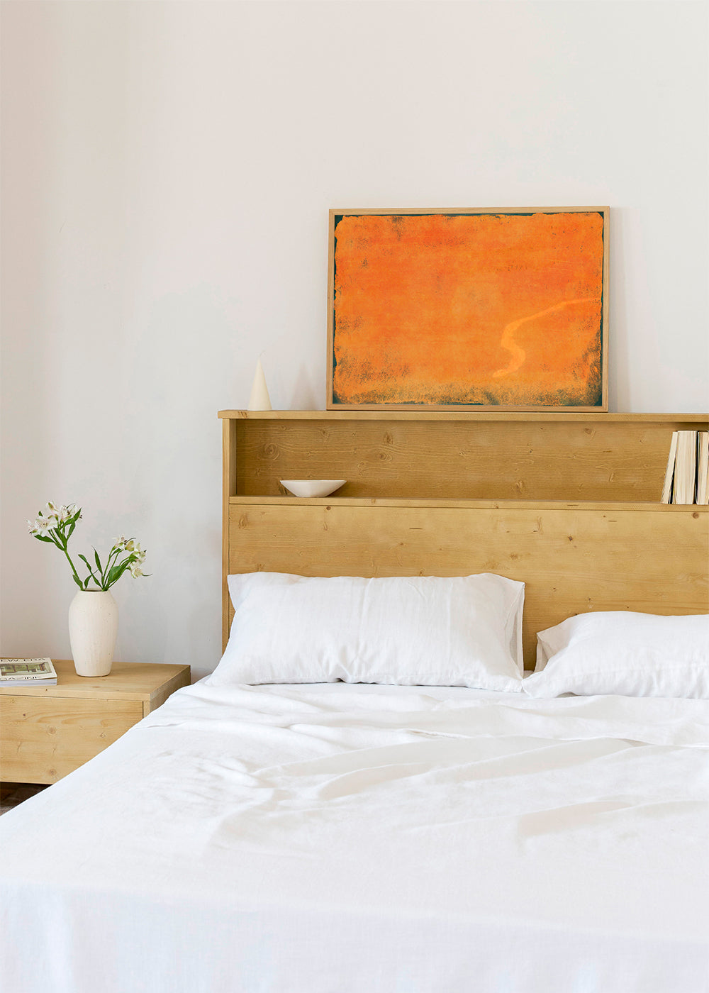 Minimal Orange Abstract Colorfield Painting 01