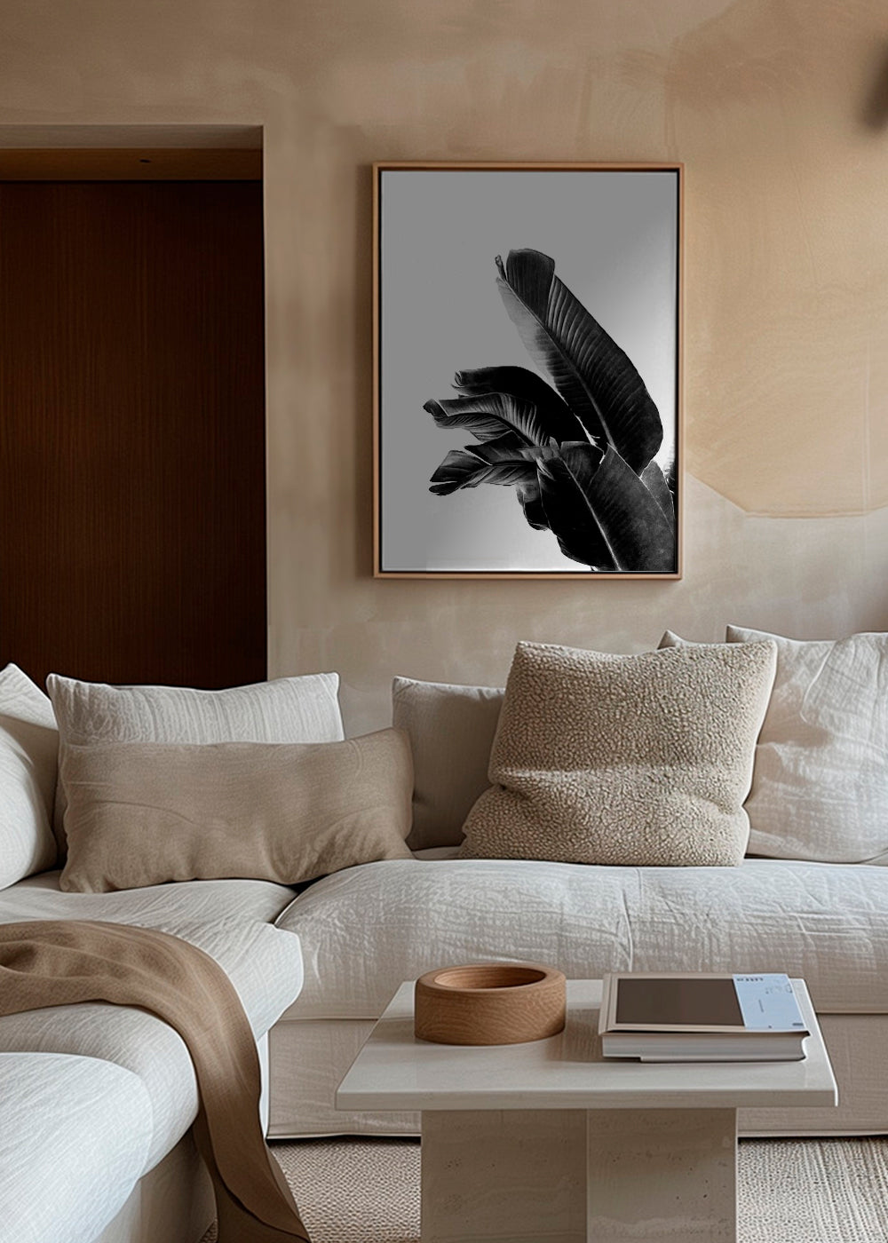 Bird of Paradise Plant Black and White 01