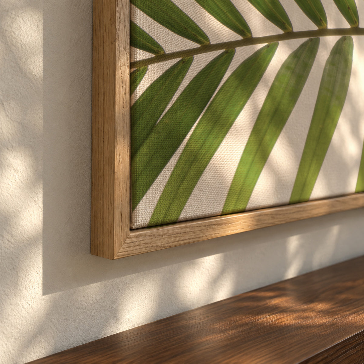 Palm Leaves 02 - Framed canvas detail