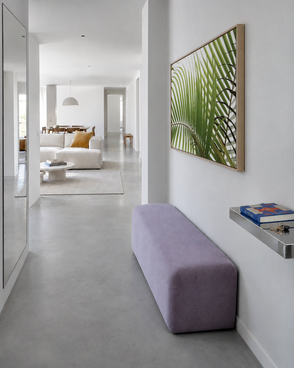 Palm Leaves 02 - Framed canvas in an interior