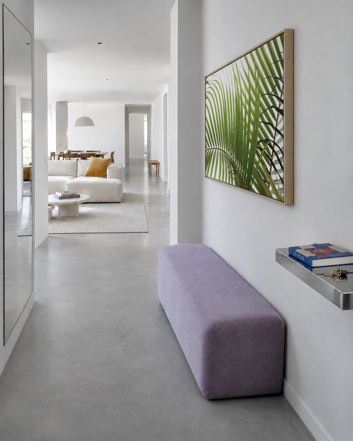 Palm Leaves 02 - Framed canvas in an interior